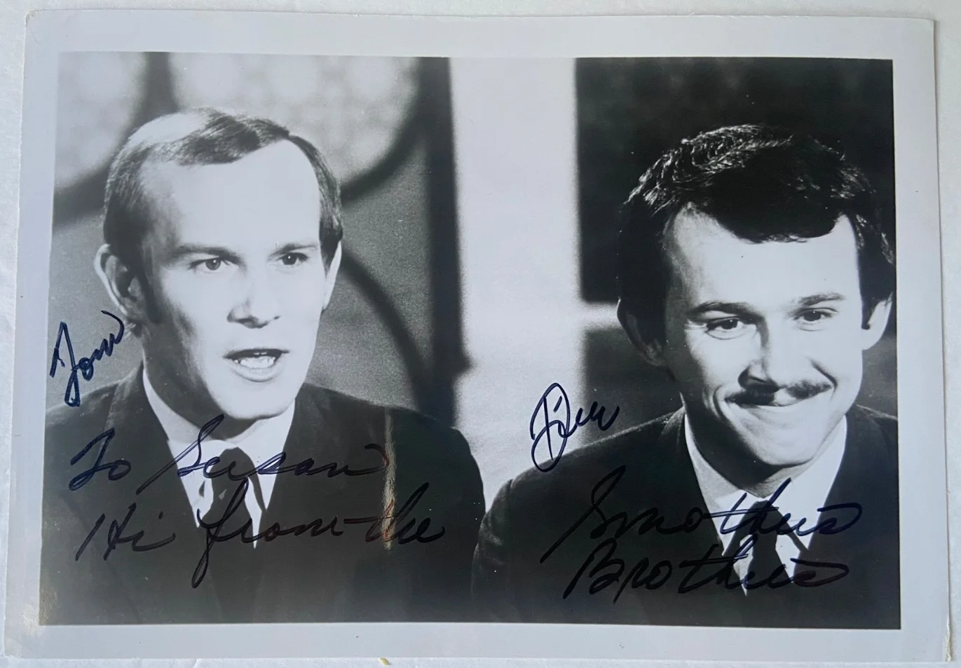 The Smothers Brothers -both signed-5"x7"B/W Photograph, изображение 4