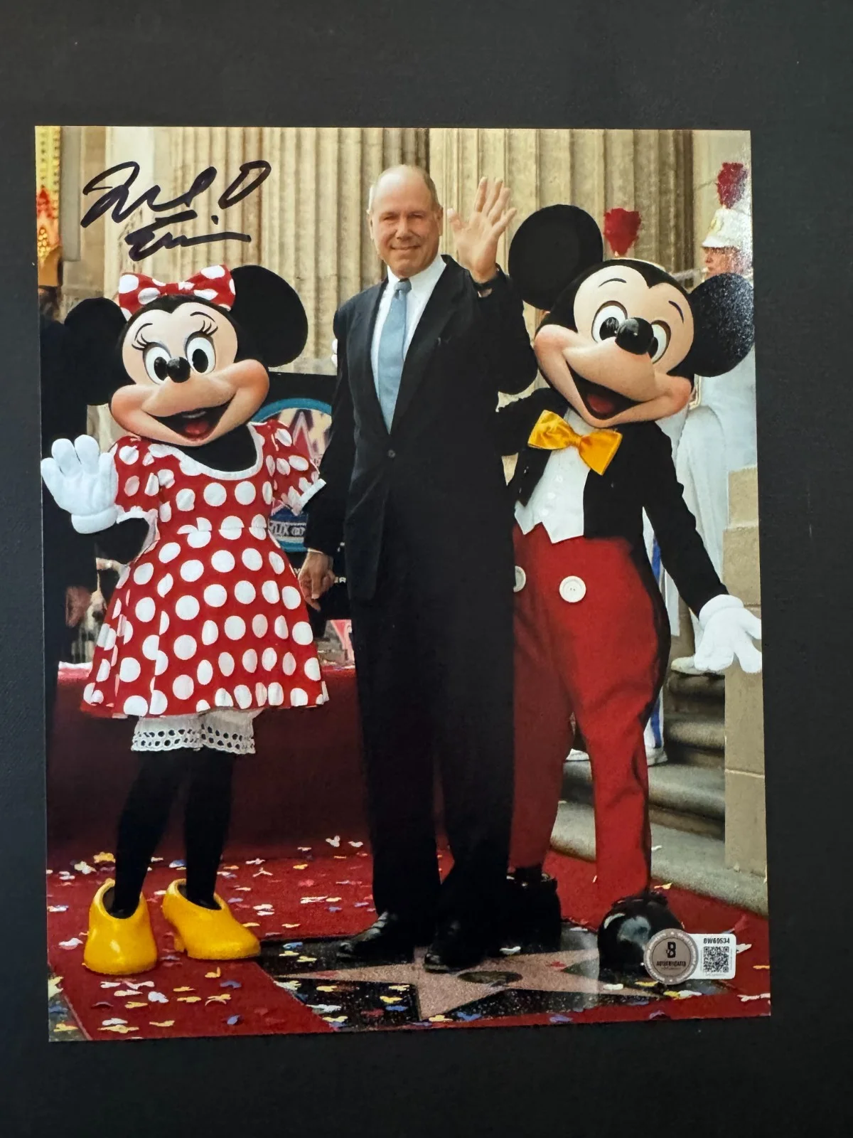 Michael Eisner — Michael Eisner Rare! autographed signed Disney Mickey 8x10 photo Beckett BAS coa