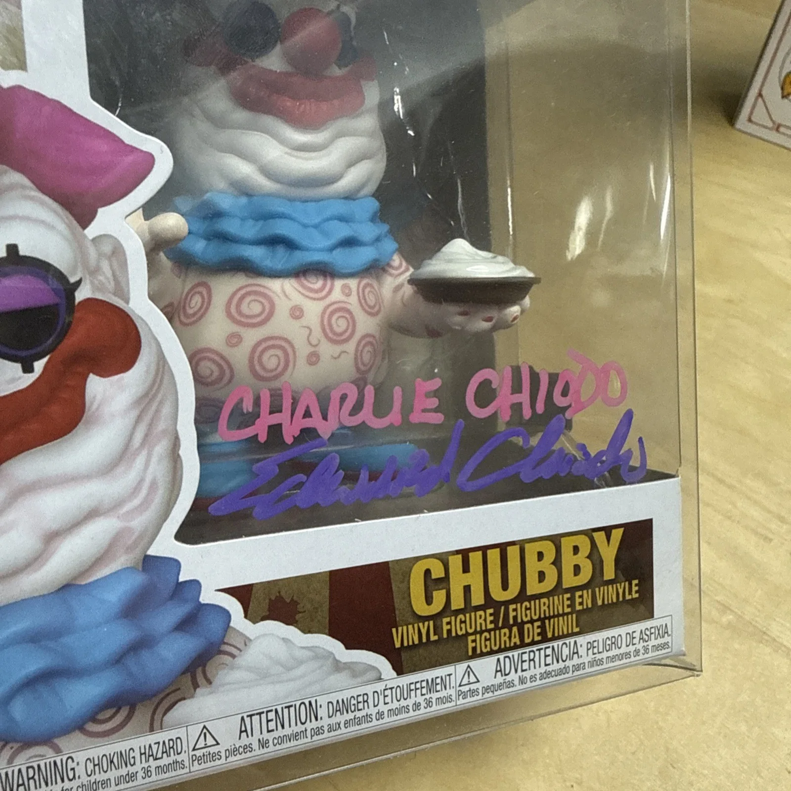 John Chiodo Charlie Chiodo Edward Chiodo — Chiodo Brothers Triple Signed Killer Klowns From Outer Space Chubby Funko Pop, image 3