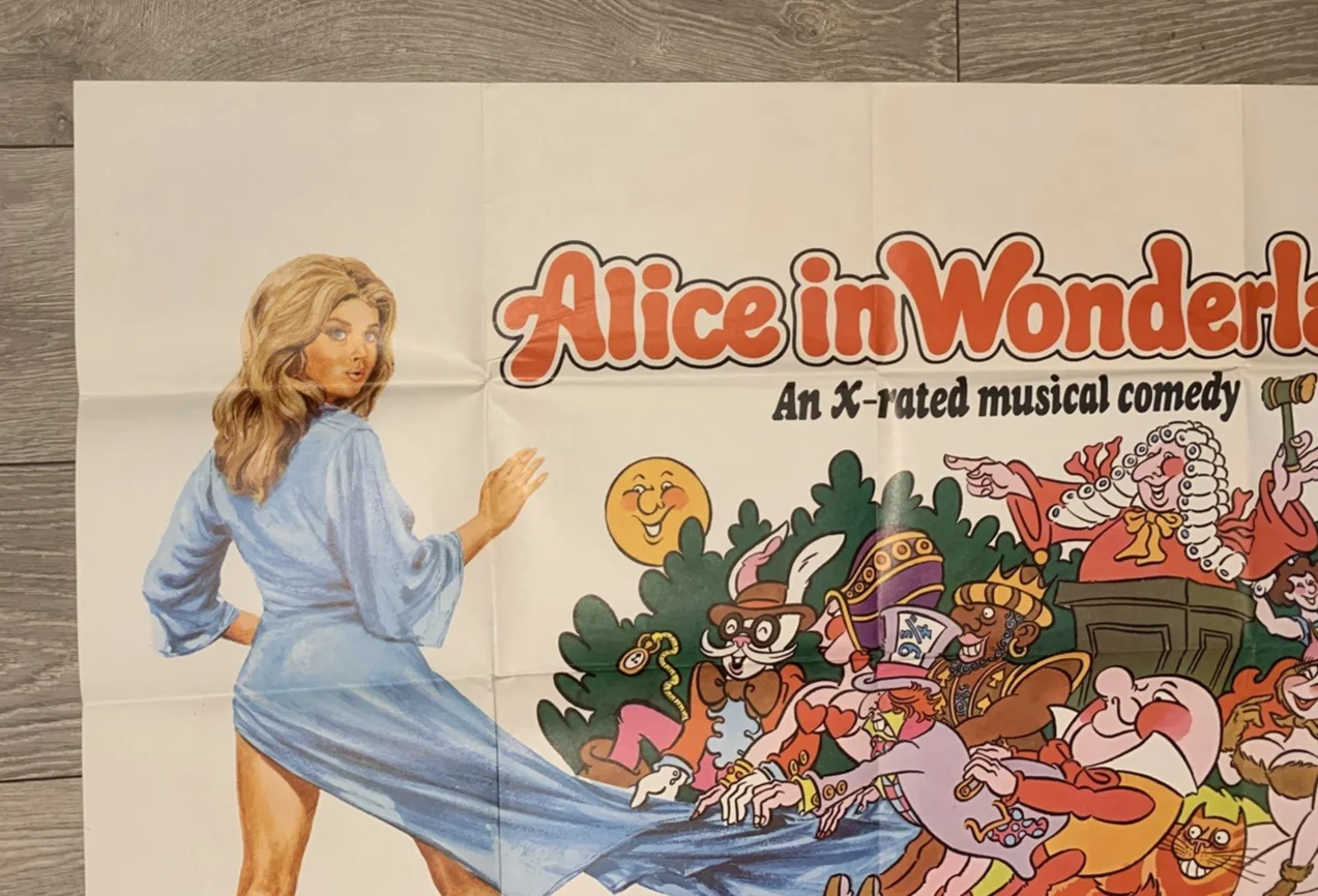 ALICE IN WONDERLAND ADU1T COMEDY 1976 ORIGINAL UK QUAD EXCELLENT CONDITION, image 3