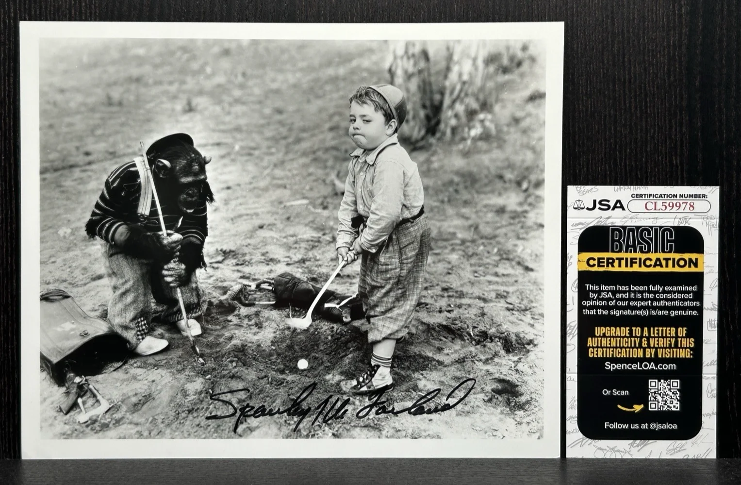 Spanky McFarland — SPANKY MCFARLAND SIGNED 8x10 PHOTO Original Autograph JSA COA The Little Rascals