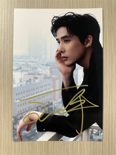 6" Wang Anyu /王安宇 Hand Signed Autographed Photo Autographs Collection Original, image 2