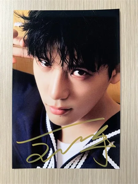 6" Wang Anyu /王安宇 Hand Signed Autographed Photo Autographs Collection Original, image 5