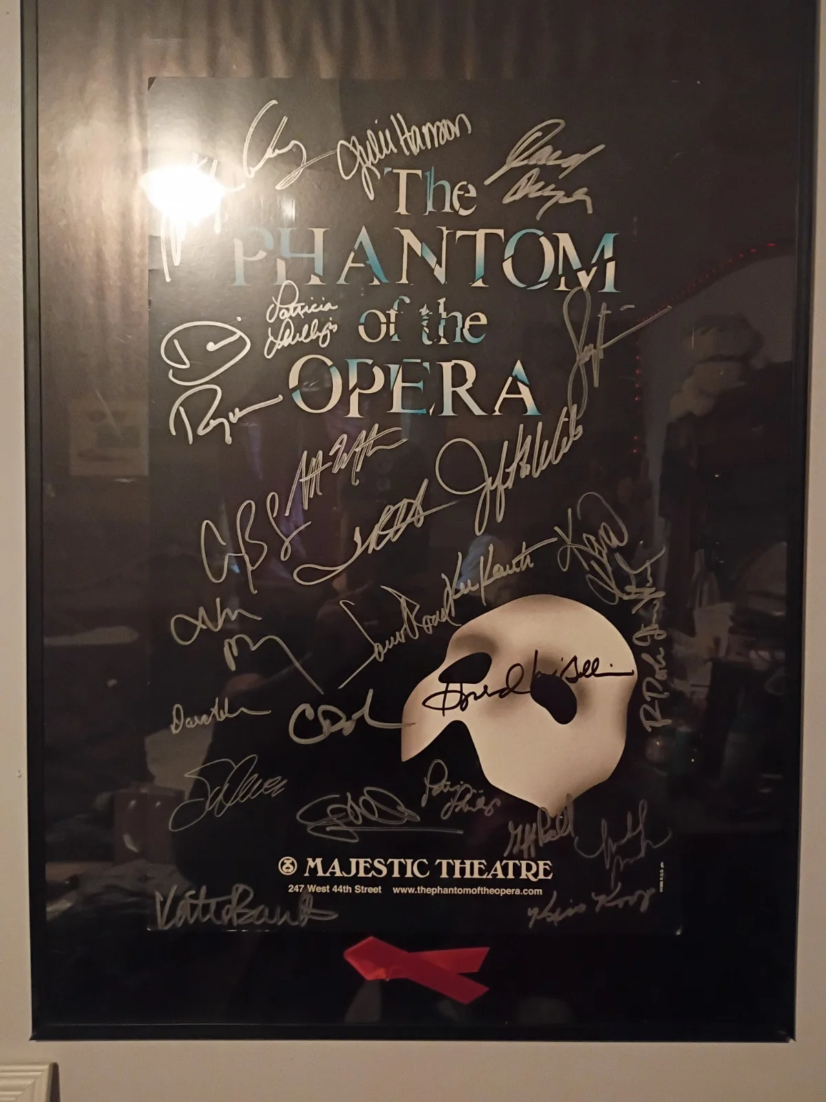 phantom of the opera poster signed aids fundraiser, image 2