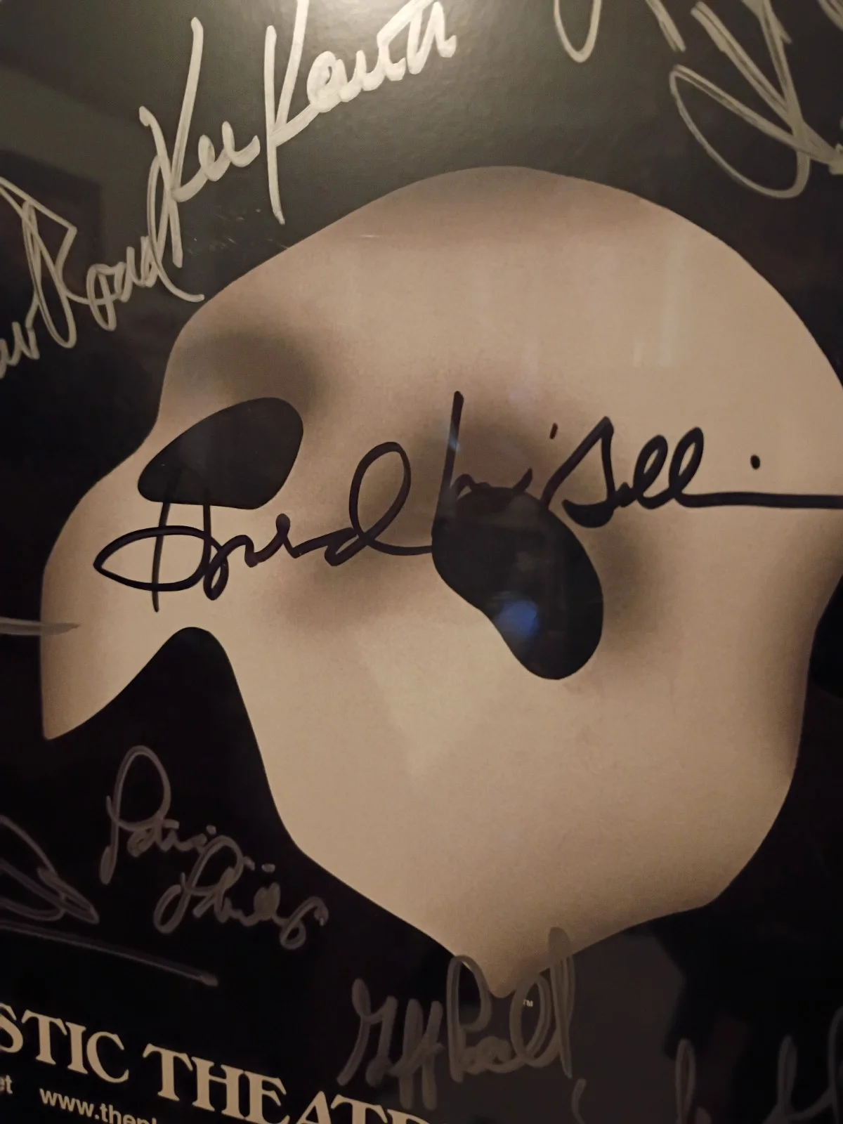 phantom of the opera poster signed aids fundraiser, image 3