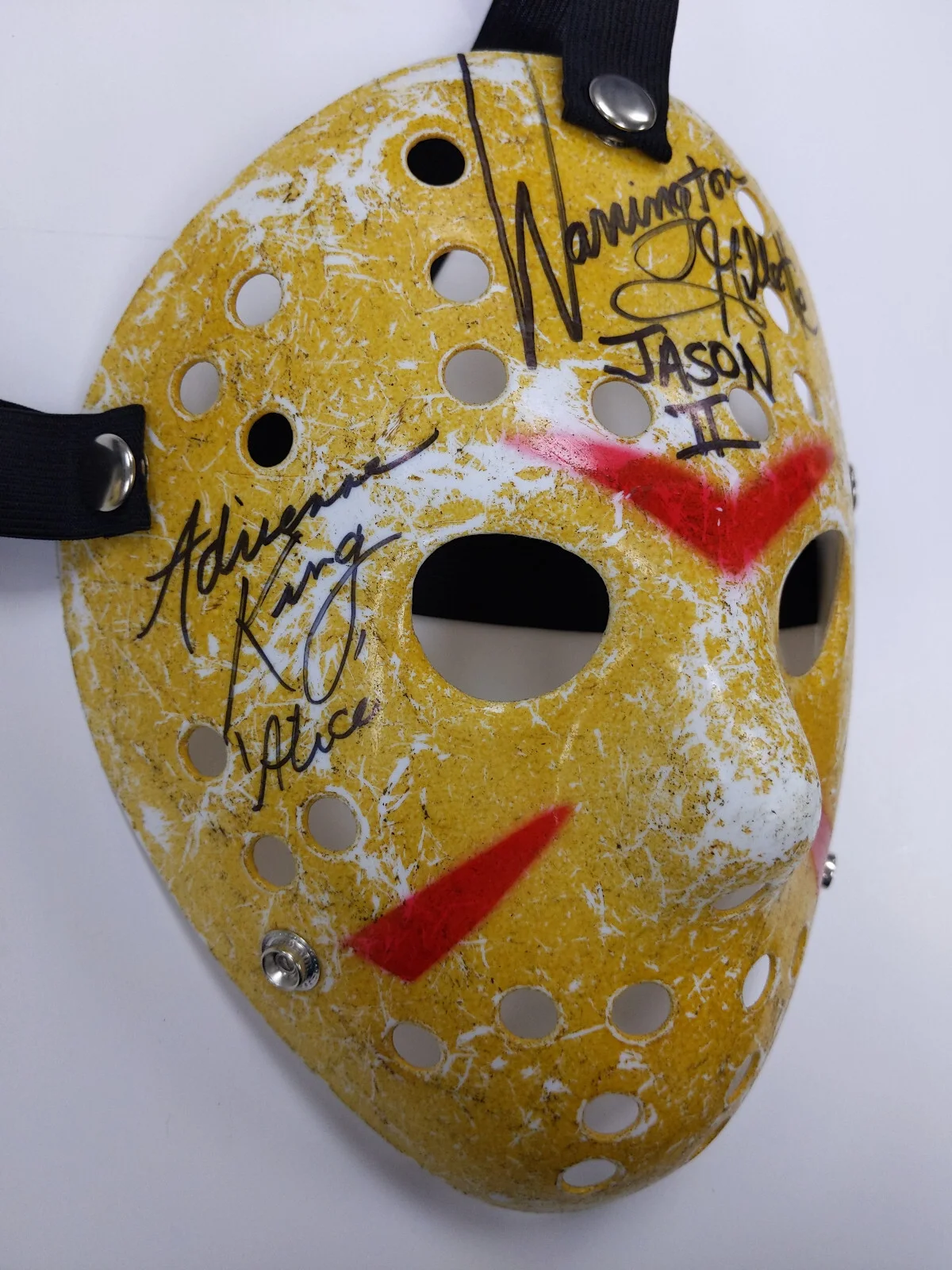WARRINGTON GILLETTE AMY STEEL ADRIENNE KING 3 Signed Jason MASK F13th Part 2 JSA, image 3