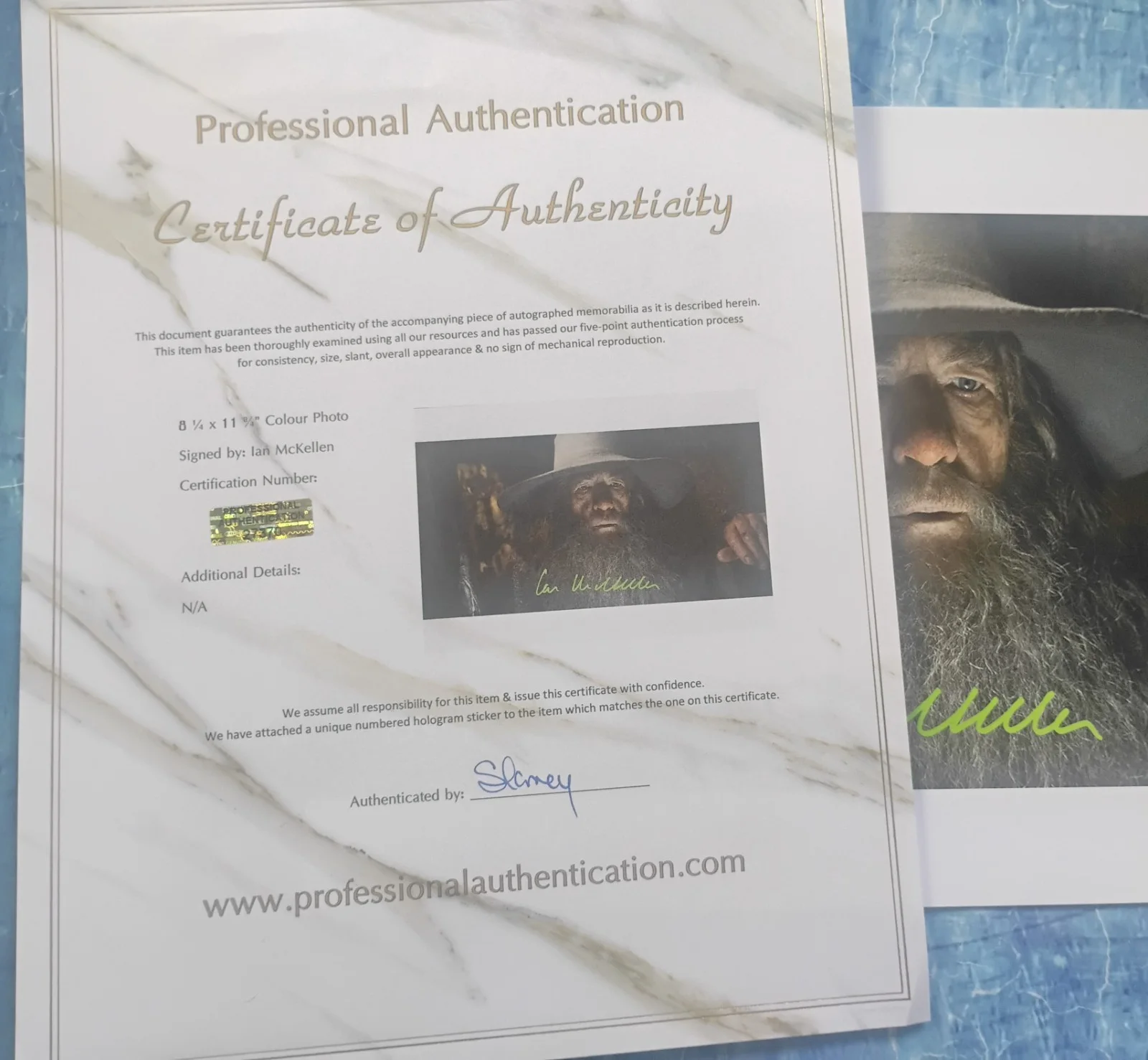 Ian McKellen Hand Signed Autograph Photo COA Lord Of The Rings NO US TARIFFS, image 4