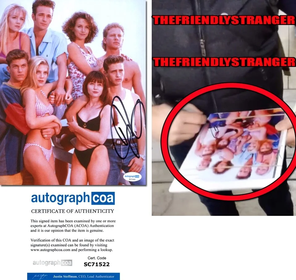 JASON PRIESTLEY — Jason Priestley signed "BEVERLY HILLS 90210" 8x10 Photo EXT PROOF h Brandon ACOA