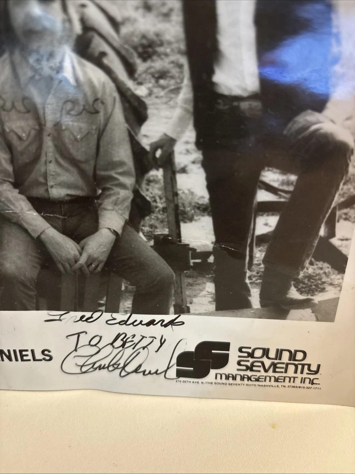 1978 Charlie Daniel’s Band Signed BW 8x10 Photo, изображение 4
