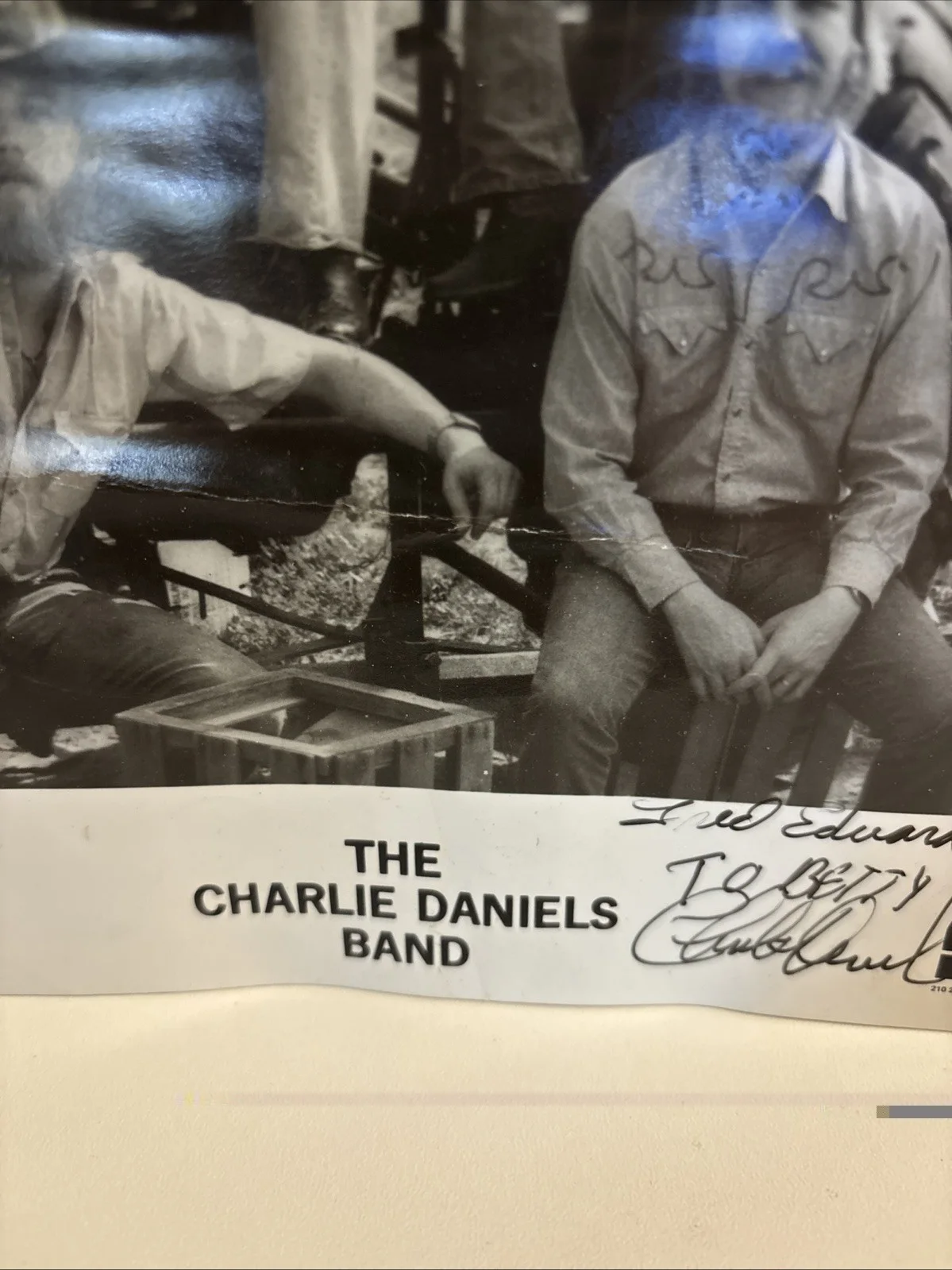 1978 Charlie Daniel’s Band Signed BW 8x10 Photo, изображение 5