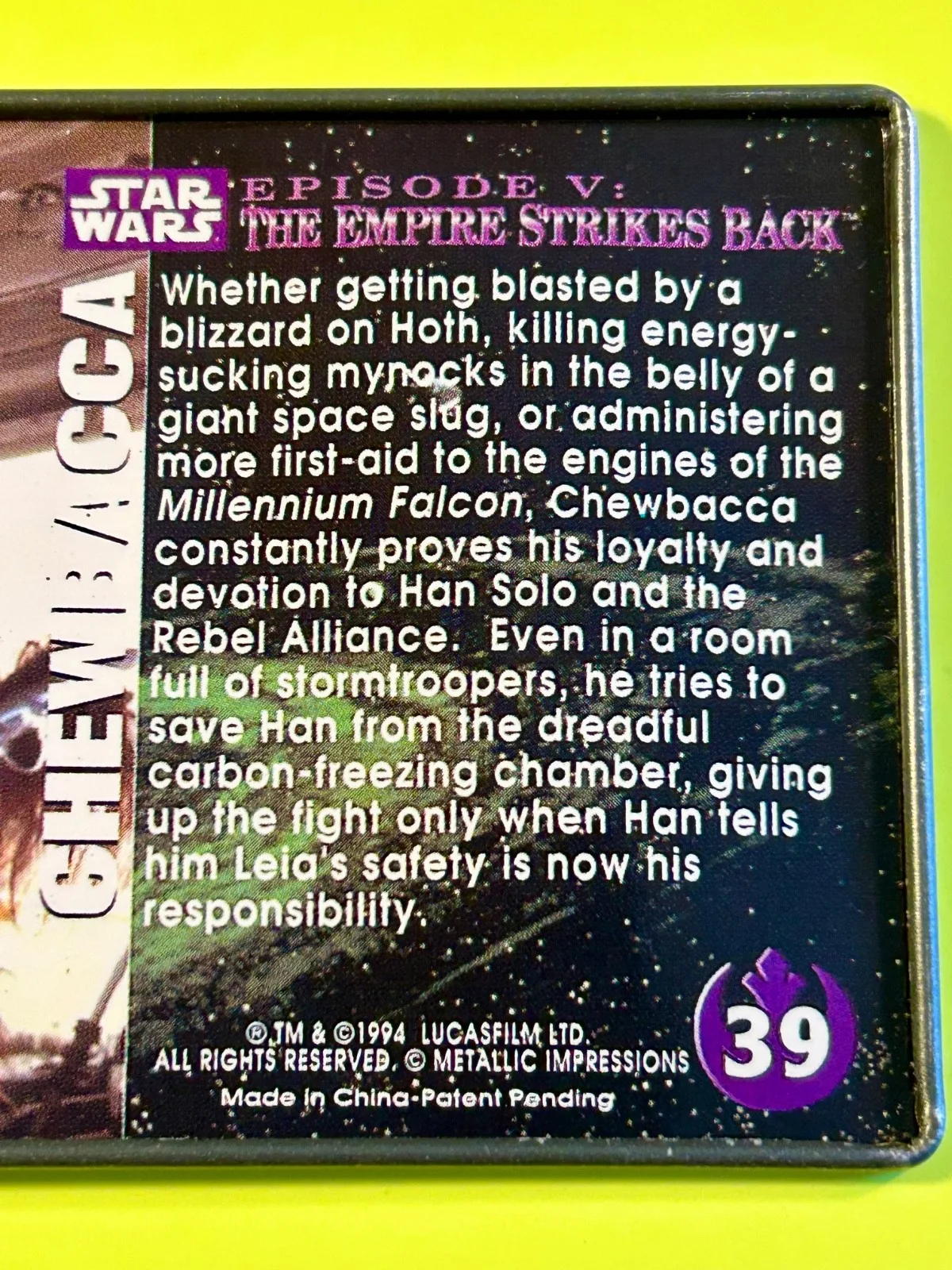 Peter Mayhew — Peter Mayhew Chewbacca Signed Autograph Card - Star Wars: Empire Strikes Back, image 4