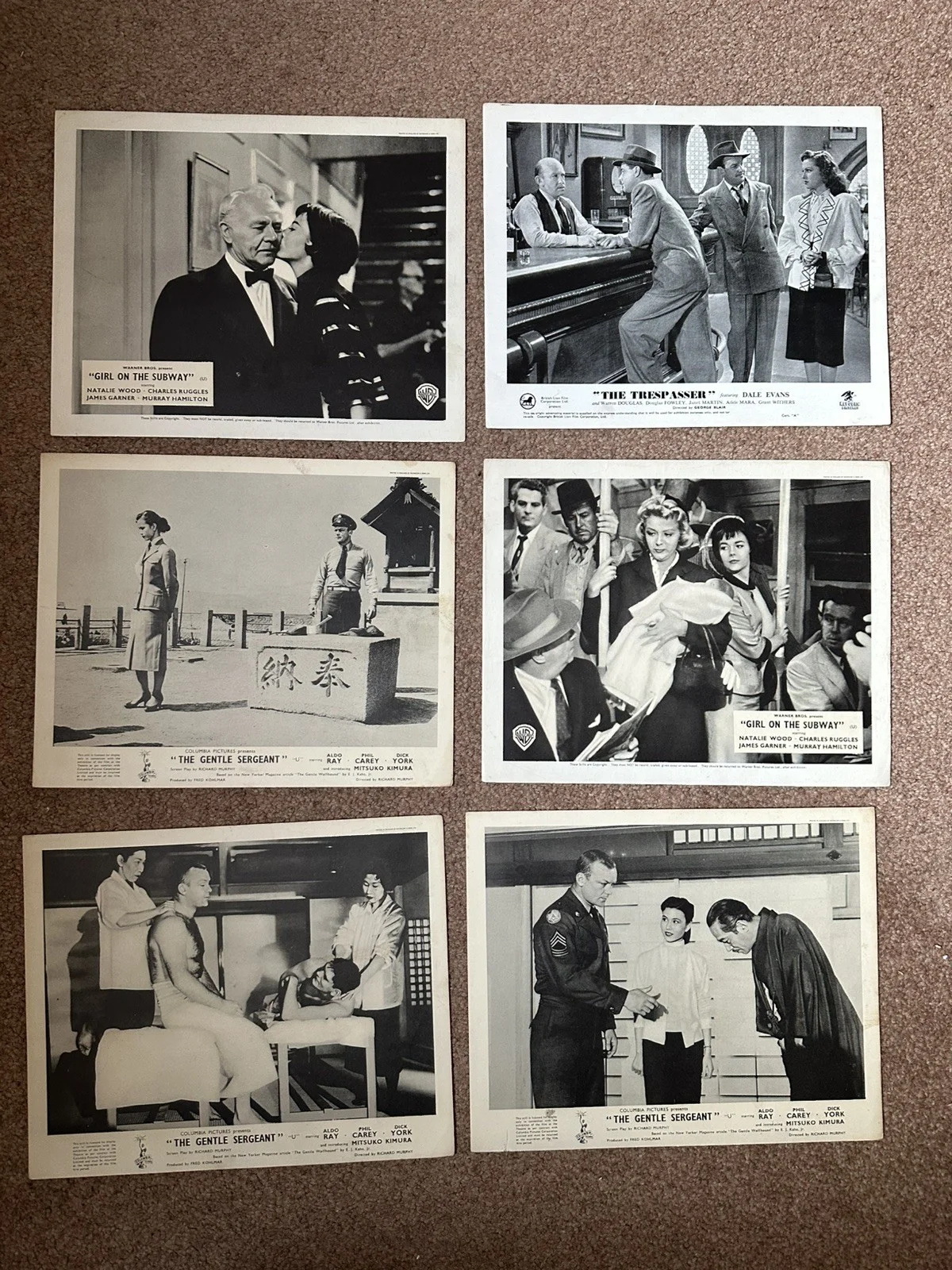 Bundle Of 40 Rare Original Lobby Cards .. Frank Sinatra Richard Harrison, image 2