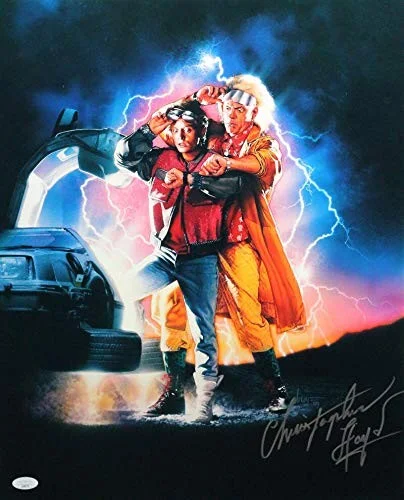 Christopher Lloyd — Christopher Lloyd Signed 16x20 Photo Back to the Future II Poster- JSA Auth *S, image 3