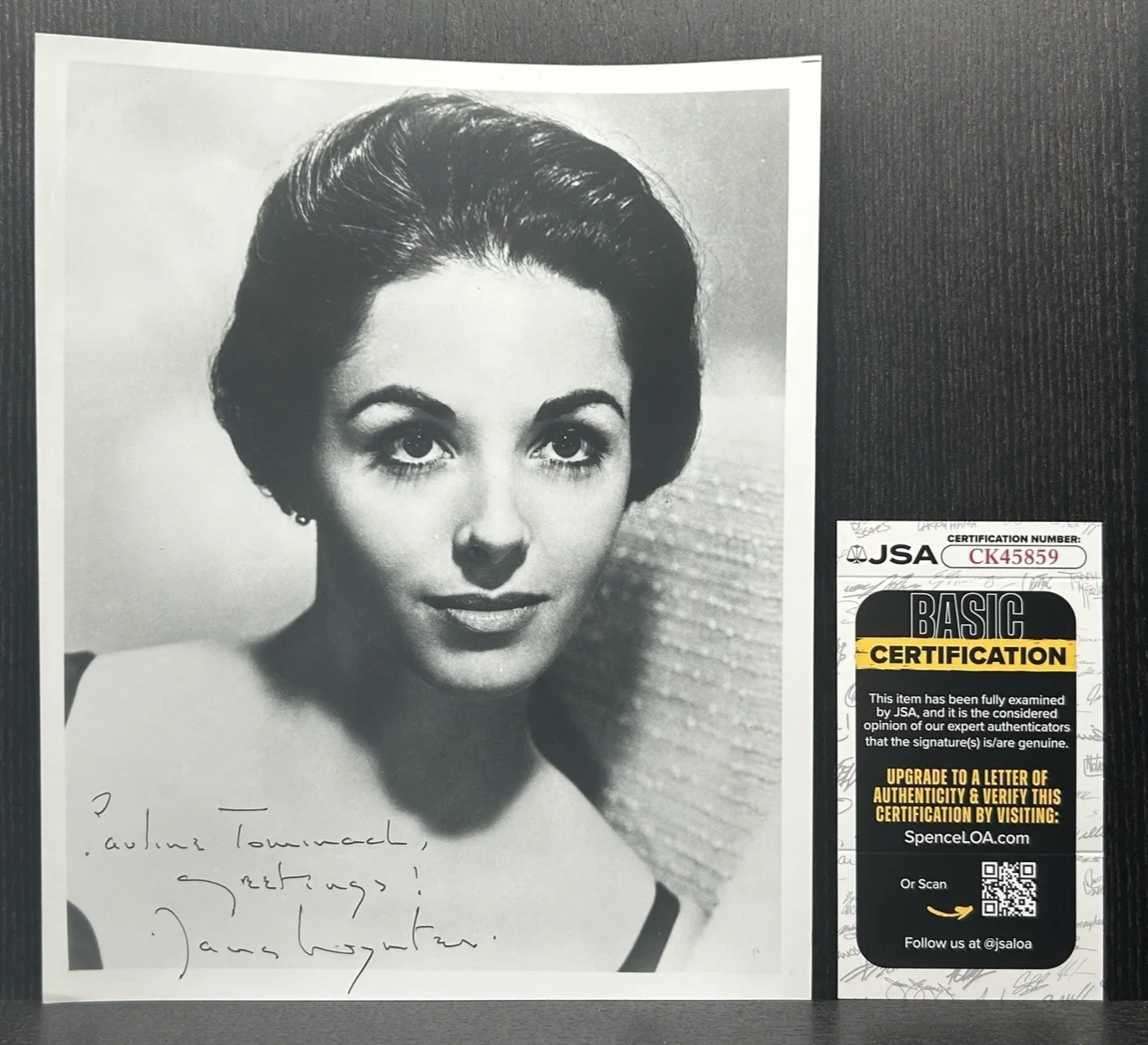 Dana Wynter — DANA WYNTER SIGNED 8x10 PHOTO Original Autograph JSA COA Invasion Body Snatchers, изображение 2