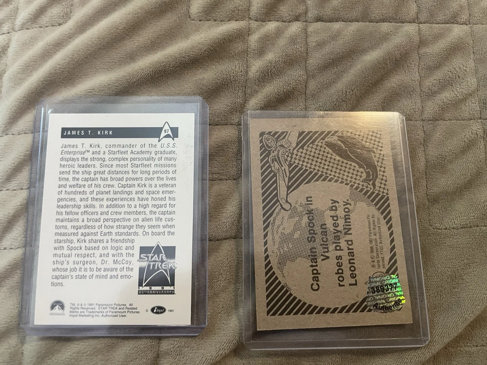 william SHATNER & leonard NIMOY signed cards (ungraded), изображение 4