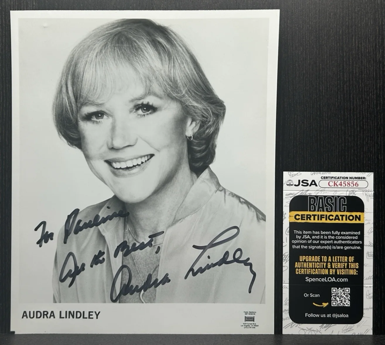 Audra Lindley — AUDRA LINDLEY SIGNED VINTAGE PHOTO Original Autograph JSA COA Three's Company, image 2