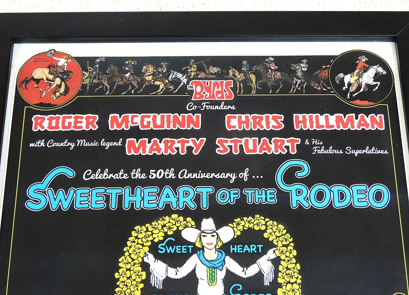 Signed "Sweetheart of the Rodeo" poster, Signed by McGuinn, Hillman and Stuart, изображение 5