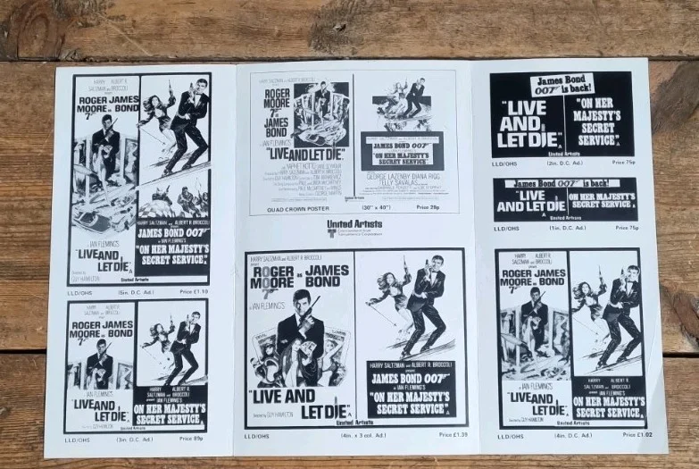 Rare Live And Let Die And On Her Majestys Secret Service Composite Material, image 4