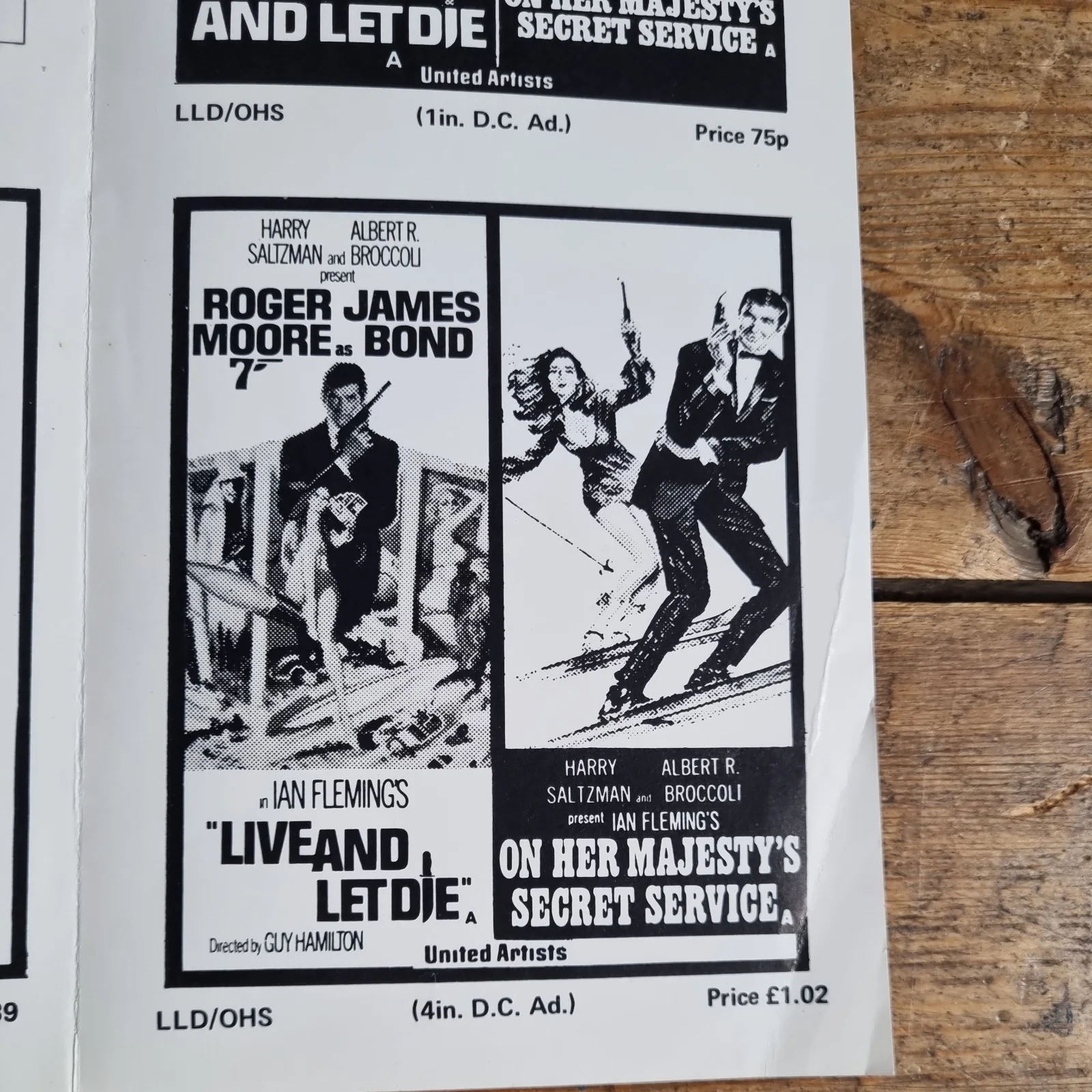 Rare Live And Let Die And On Her Majestys Secret Service Composite Material, image 5