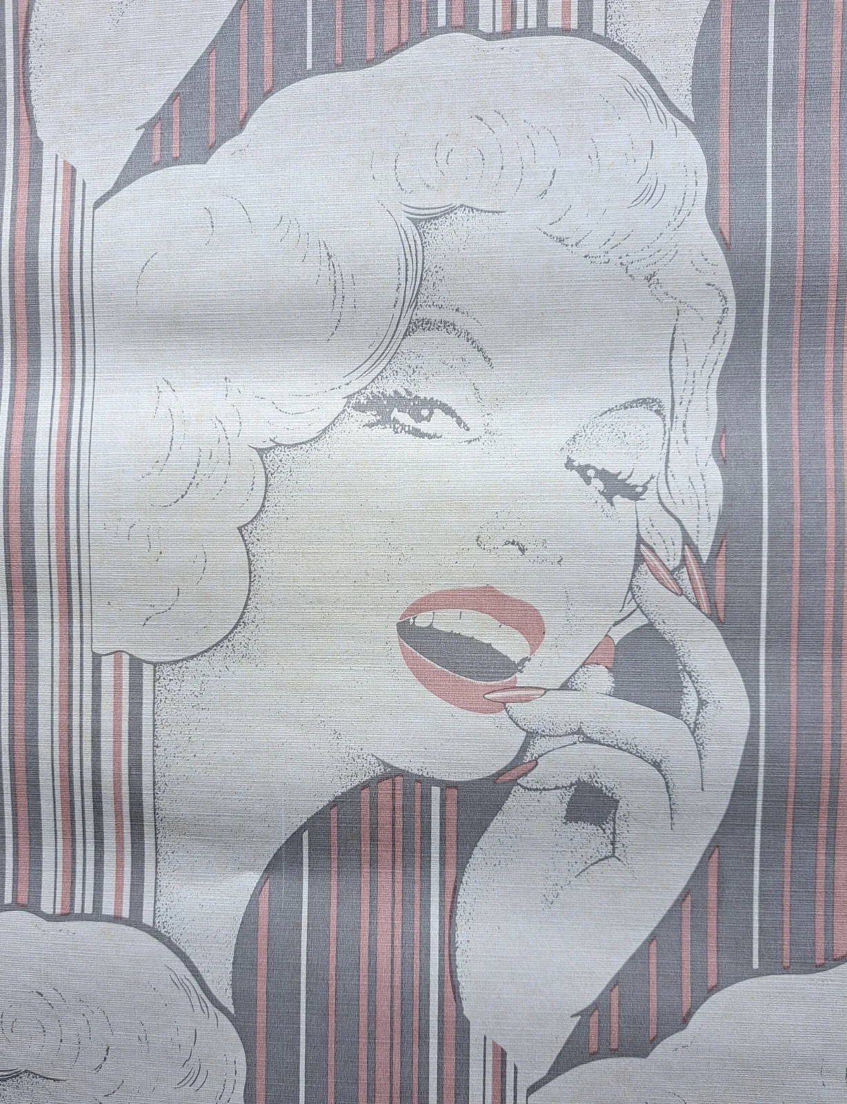 c.1970s VINTAGE Marilyn Monroe wallpaper piece, image 3