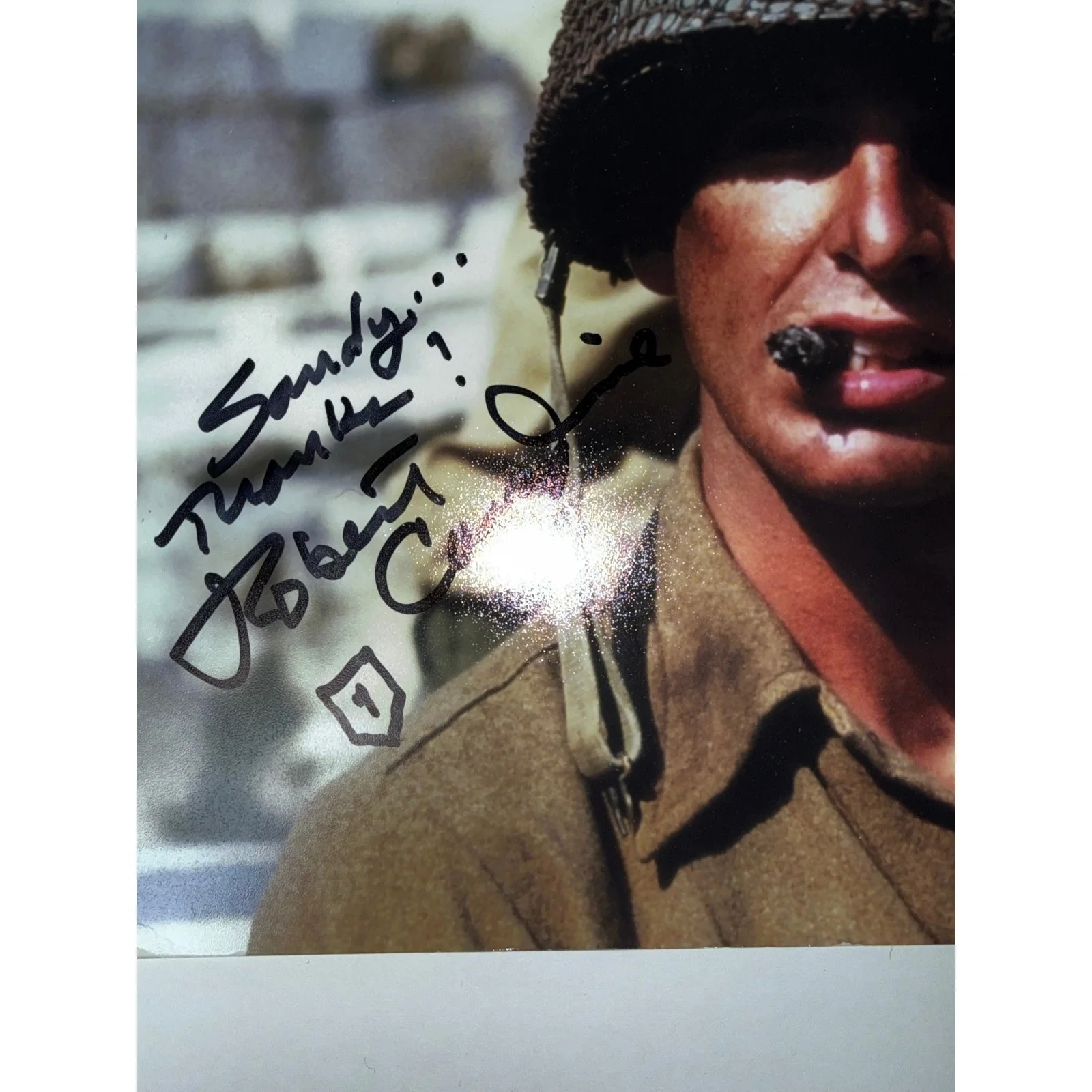 Robert Carradine Autographed The Big Red One Movie Photo Soldier Cigar, изображение 2