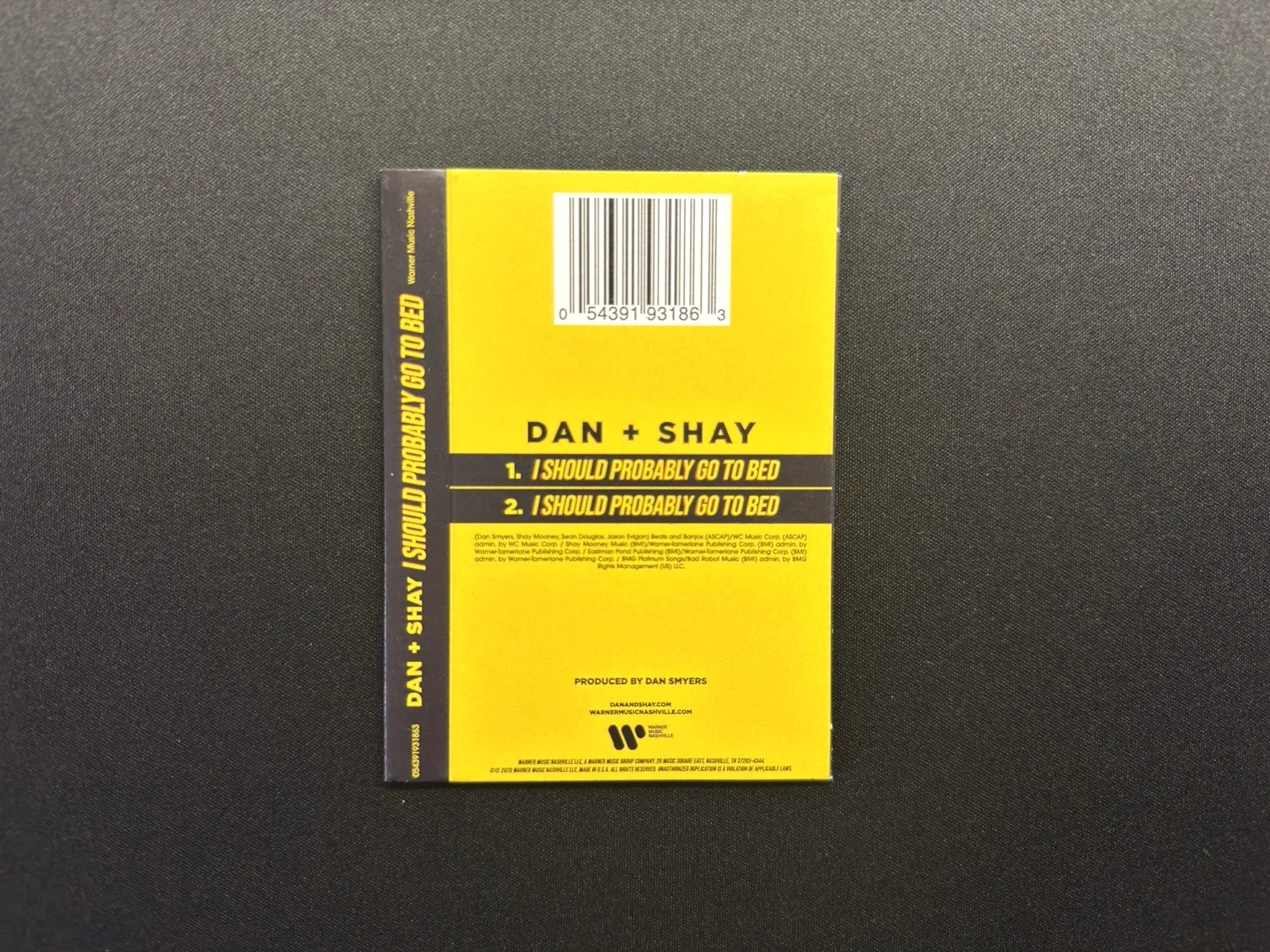 DAN + SHAY Signed Autograph "I Should Probably go to Bed" Cassette Cover auto, image 5