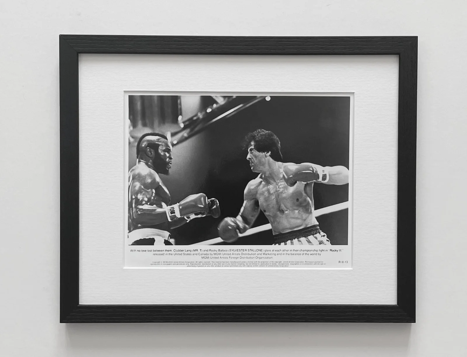 Rocky III Photo Original 8X10 Inch B&W Press Publicity Still: Framed, image 2