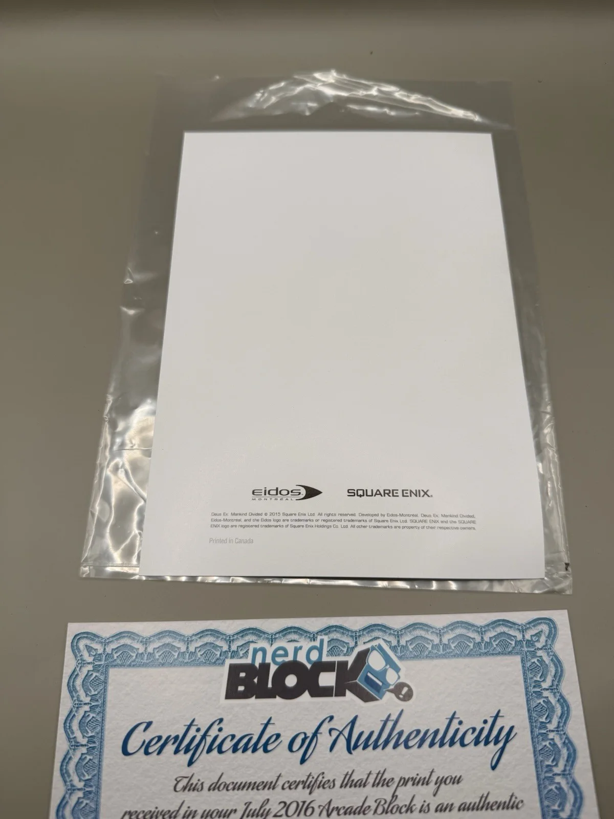 Elias Toufexis — Deus Ex: Mankind Divided Signed AUTOGRAPH Elias Toufexis Adam Jensen Print w/COA, изображение 2