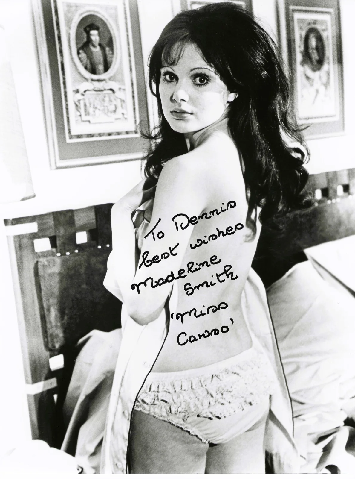 Madeline Smith — MADELINE SMITH signed LIVE AND LET DIE, The Vampire Lovers, THEATRE OF BLOOD coa