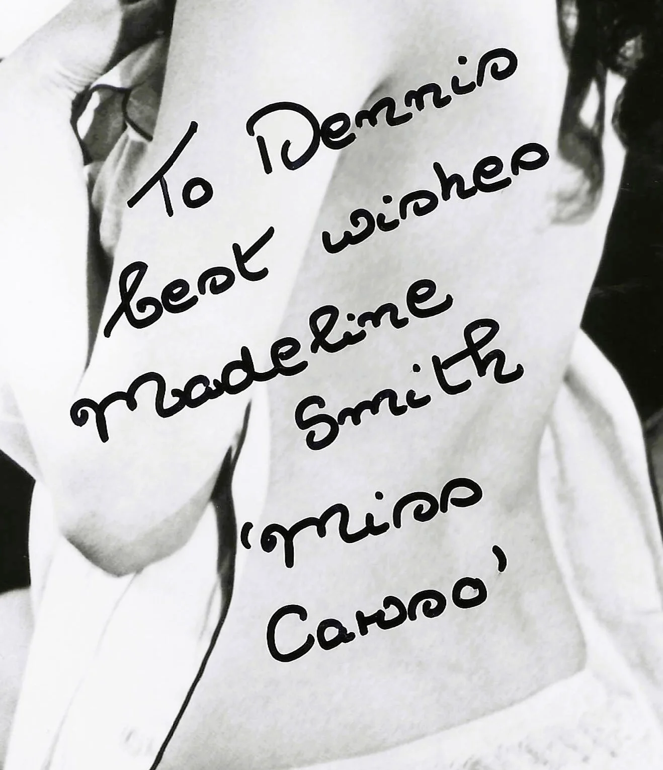 Madeline Smith — MADELINE SMITH signed LIVE AND LET DIE, The Vampire Lovers, THEATRE OF BLOOD coa, изображение 2