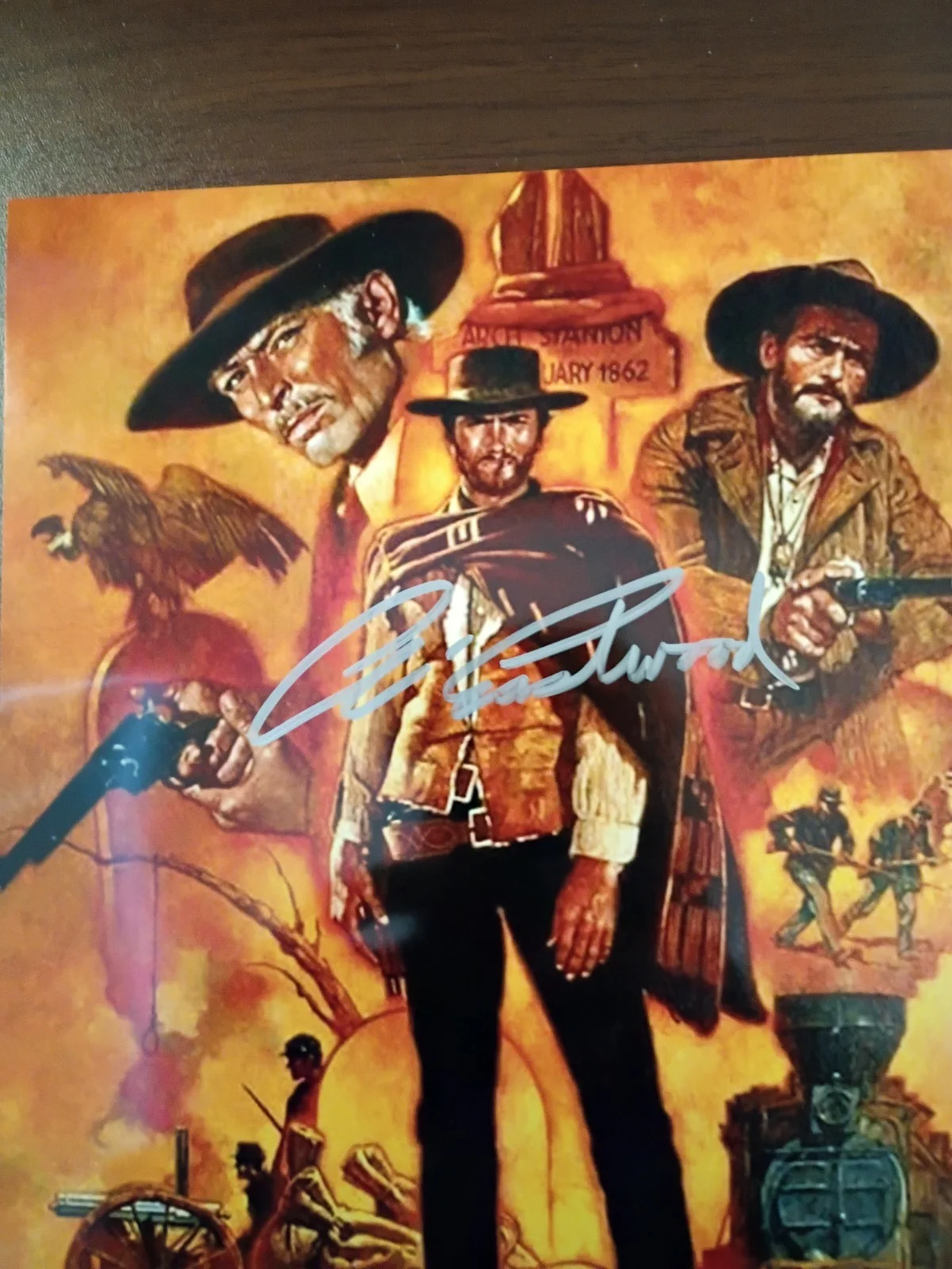 Clint Eastwood — Clint Eastwood Westerns Signed 8x10 COA W/ Matching Numbered Sticker, image 3