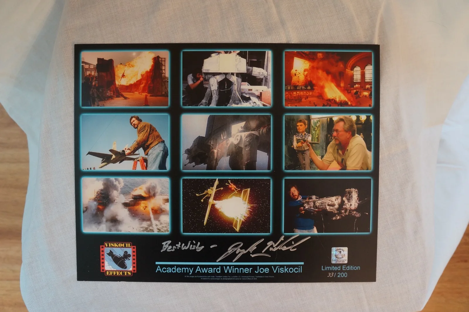 JOSEPH JOE VISKOCIL SIGNED AUTOGRAPHED 11x14 PHOTO VFX ILM STAR WARS, image 3