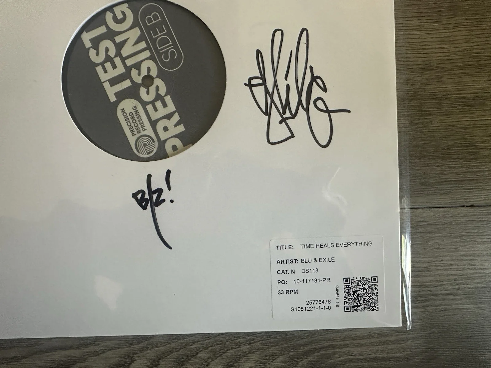 BLU & EXILE- TIME HEALS EVERYTHING (SIGNED TEST PRESSES) - NEW - IN HAND, image 2
