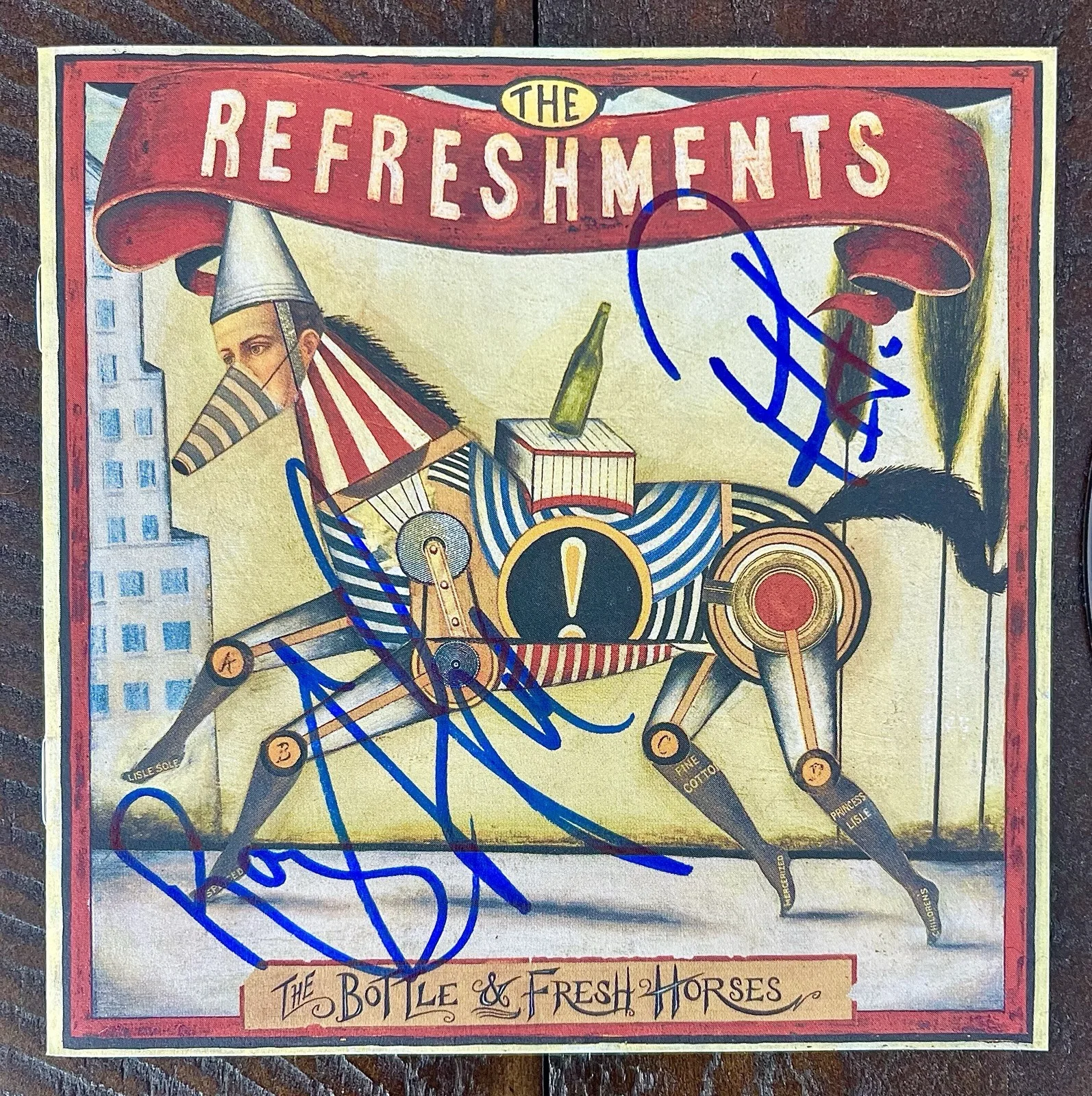 The Refreshments - The Bottle & Fresh Horses CD Signed Autographed RARE OOP, image 2