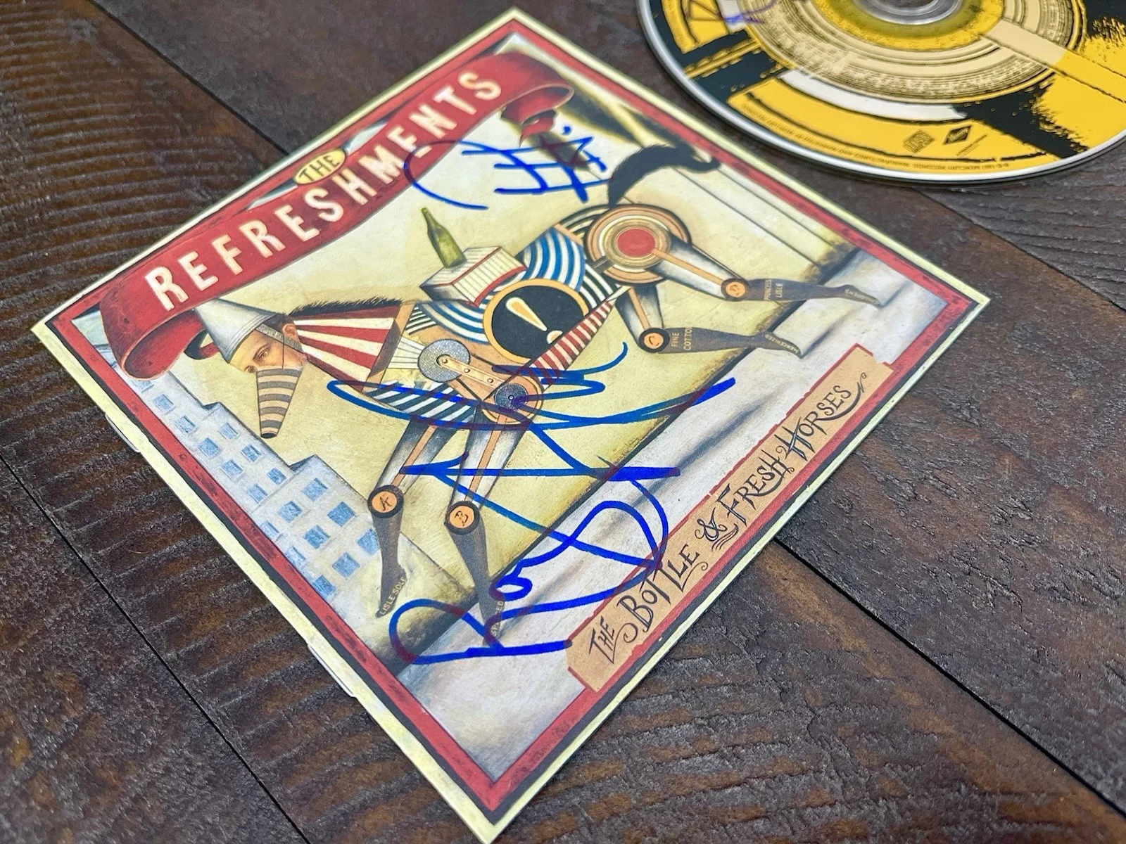 The Refreshments - The Bottle & Fresh Horses CD Signed Autographed RARE OOP, image 3