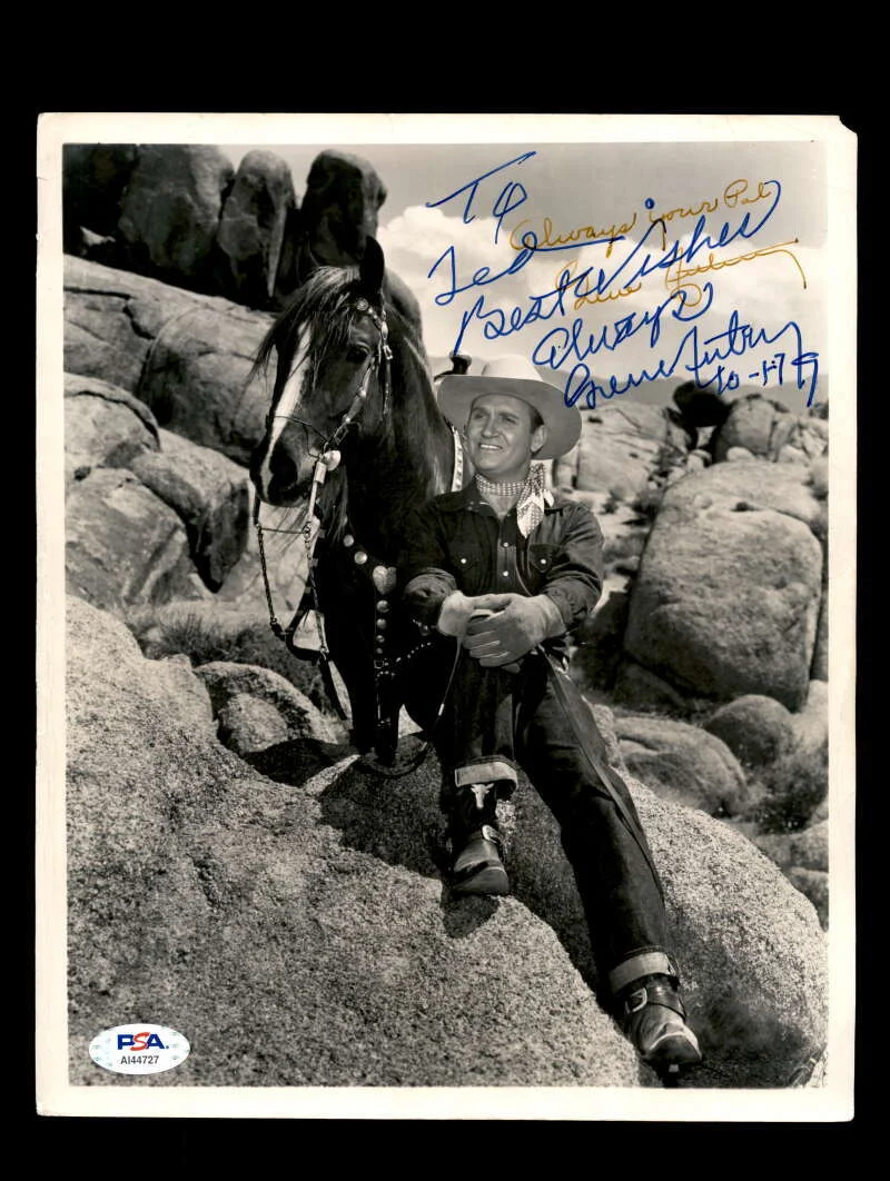 Gene Autry — Gene Autry PSA DNA Coa Signed 8x10 Photo Certified Autograph