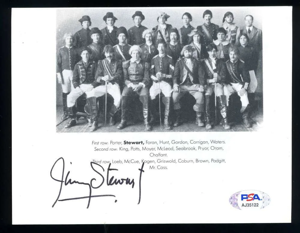 James Jimmy Stewart — James Jimmy Stewart PSA DNA Cert Signed 5x7 Photo Autograph