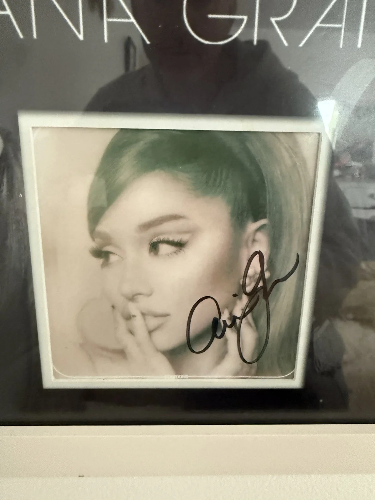 ARIANA GRANDE SIGNED & FRAMED POSITIONS AMAZING CD DISPLAY FULL NAME AUTO JSA, image 2
