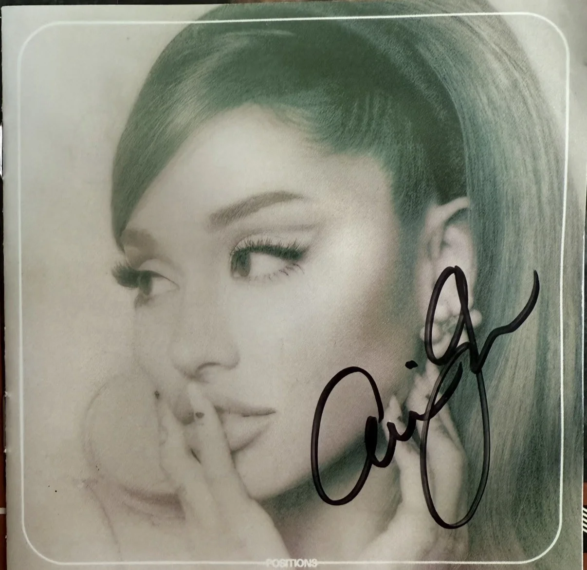 ARIANA GRANDE SIGNED & FRAMED POSITIONS AMAZING CD DISPLAY FULL NAME AUTO JSA, image 3