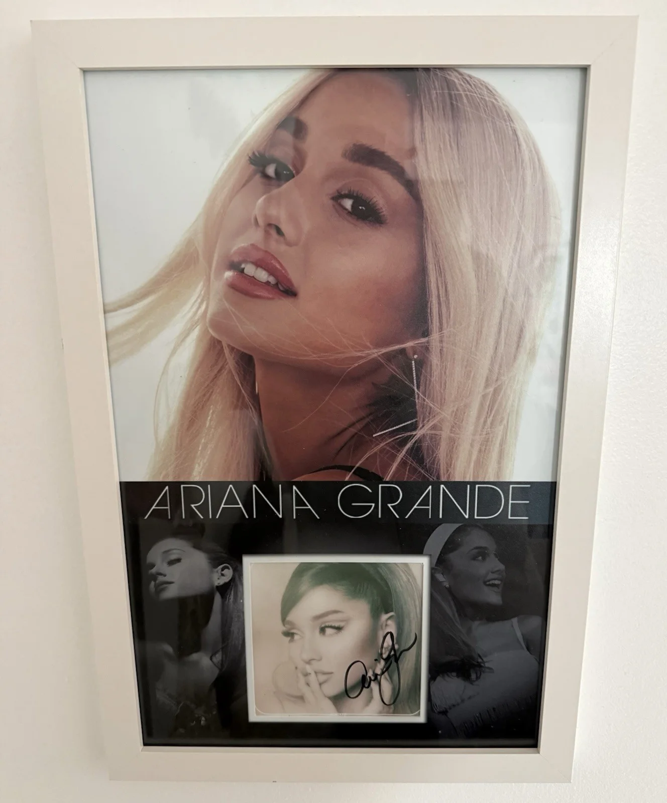 ARIANA GRANDE SIGNED & FRAMED POSITIONS AMAZING CD DISPLAY FULL NAME AUTO JSA, image 4