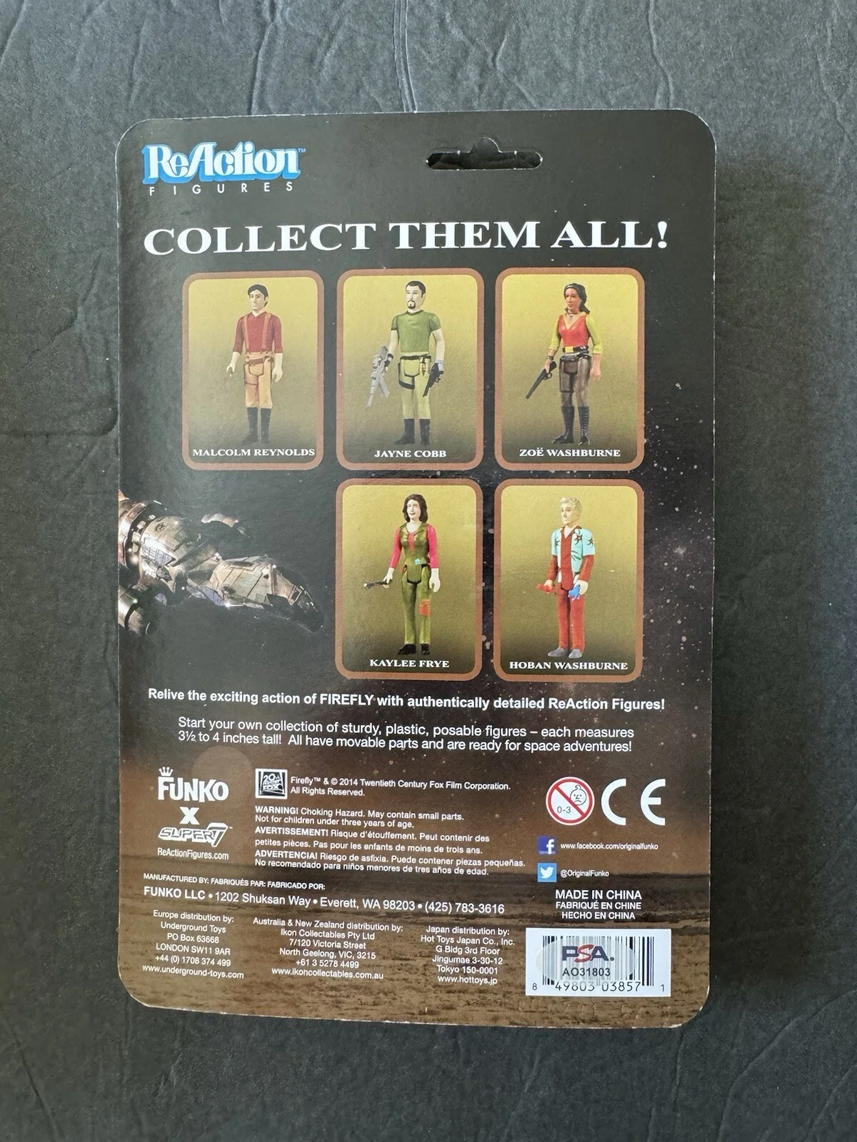 Nathan Fillion — Nathan Fillion Signed Captain Malcom Reynolds Figure Firefly Reaction PSA/DNA, изображение 2