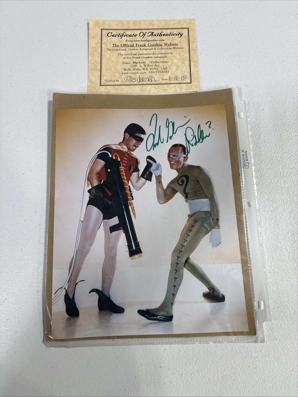 Frank Gorshin — Frank Gorshin Signed 8x10 Batman '66 TV Series Riddler Autograph Photo COA