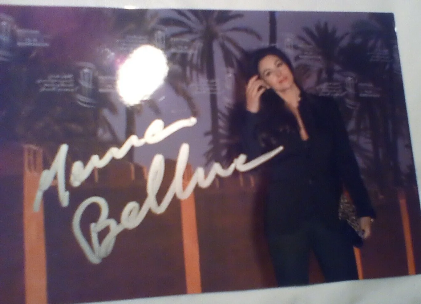 Monica Bellucci — Monica Bellucci 6x4 signed photo, 2012 Marrakech Int'l Film Fstvl clutch