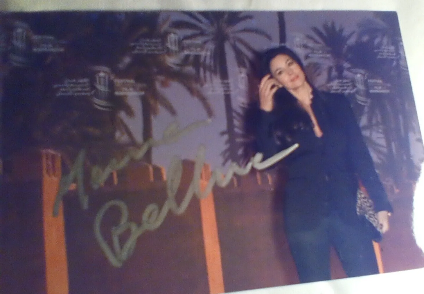 Monica Bellucci — Monica Bellucci 6x4 signed photo, 2012 Marrakech Int'l Film Fstvl clutch, изображение 4