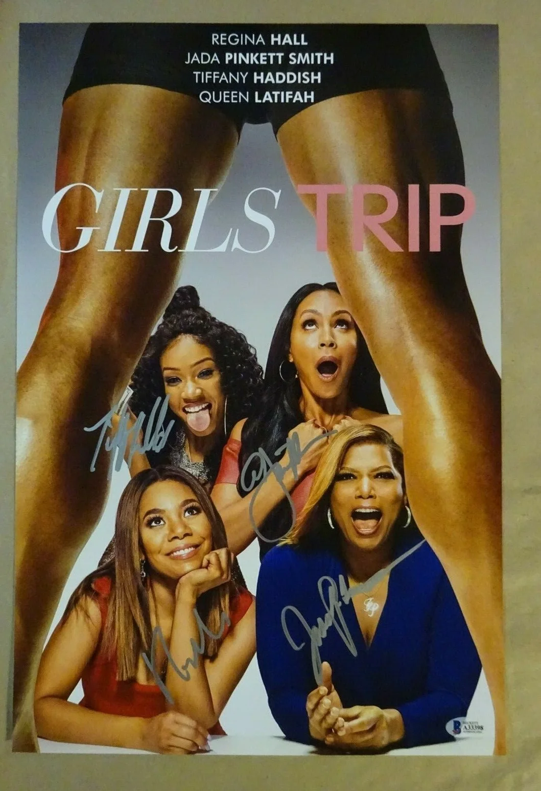 Regina Hall, Jada Pinkett Smith, Queen Latifah — Signed Girls Trip Autographed By 4 12"x18" Photo Beckett COA LOA, image 2