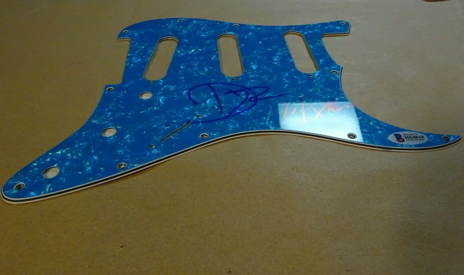 Signed DIEGO LEANOS Autographed Blue Guitar Pick Guard LIL XAN BECKETT BAS COA, изображение 3