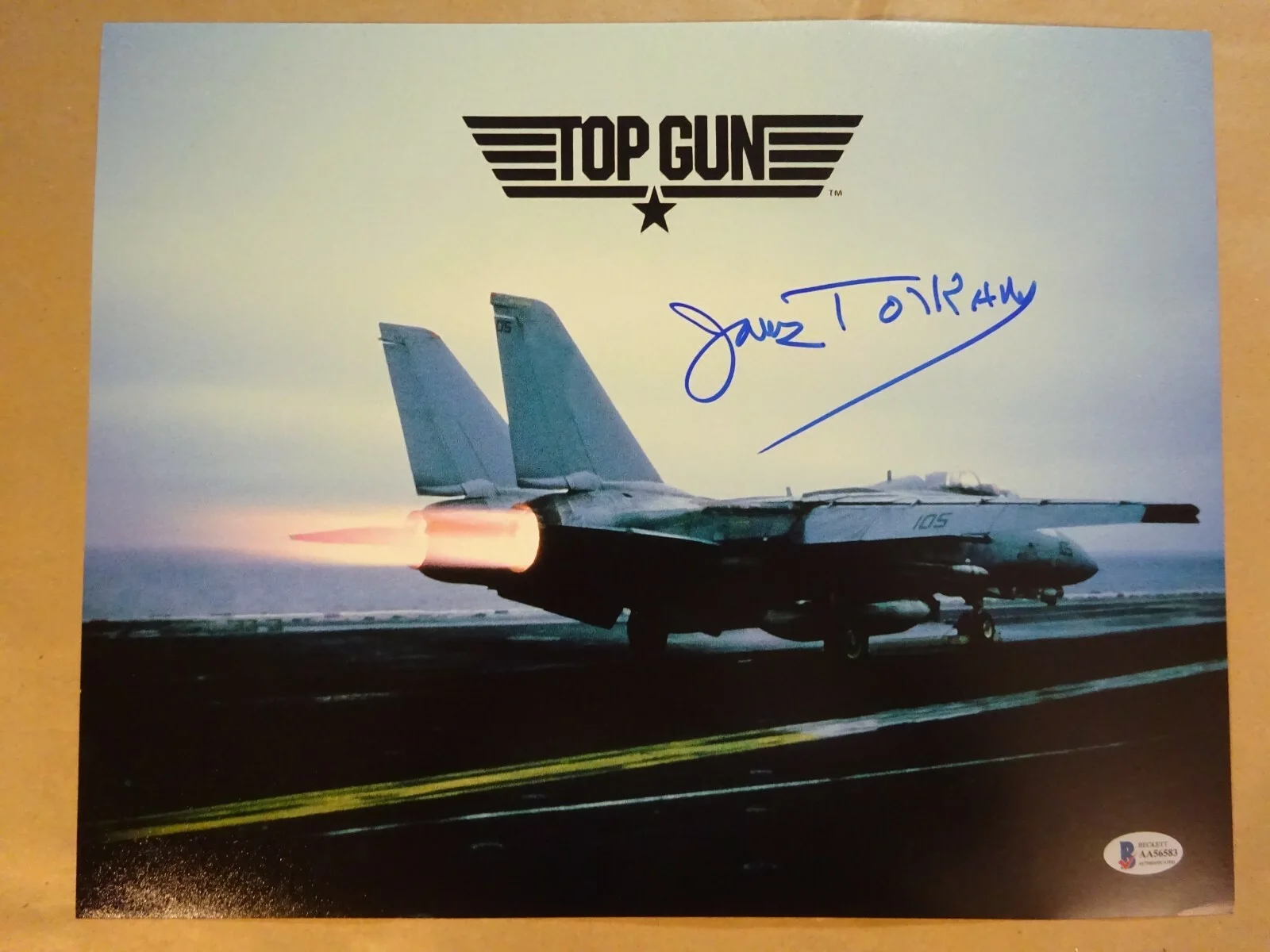 James Tolkan — Signed JAMES TOLKAN Autographed TOP GUN 11"X14" Photo BECKETT BAS COA, image 2