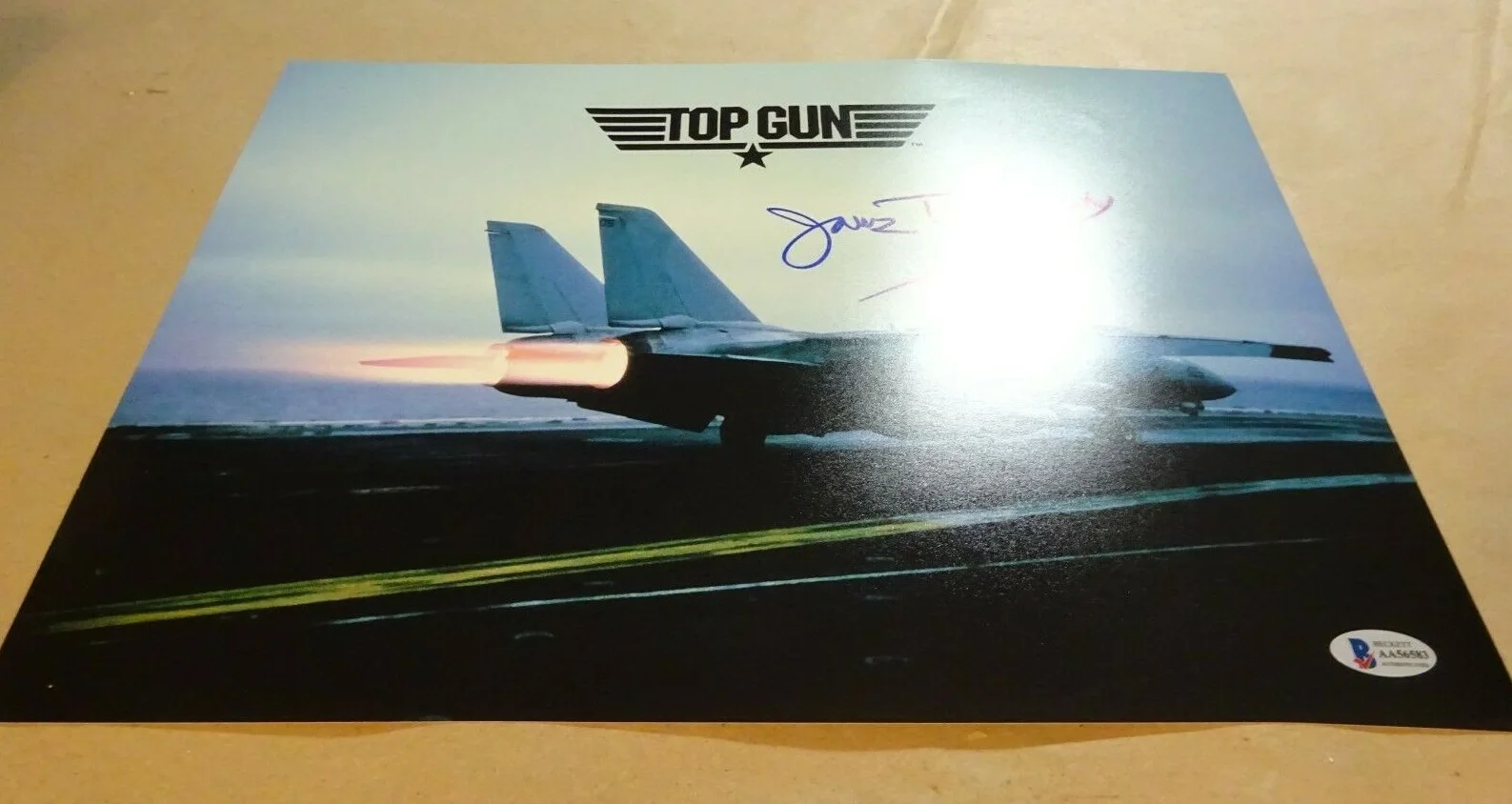 James Tolkan — Signed JAMES TOLKAN Autographed TOP GUN 11"X14" Photo BECKETT BAS COA, image 3
