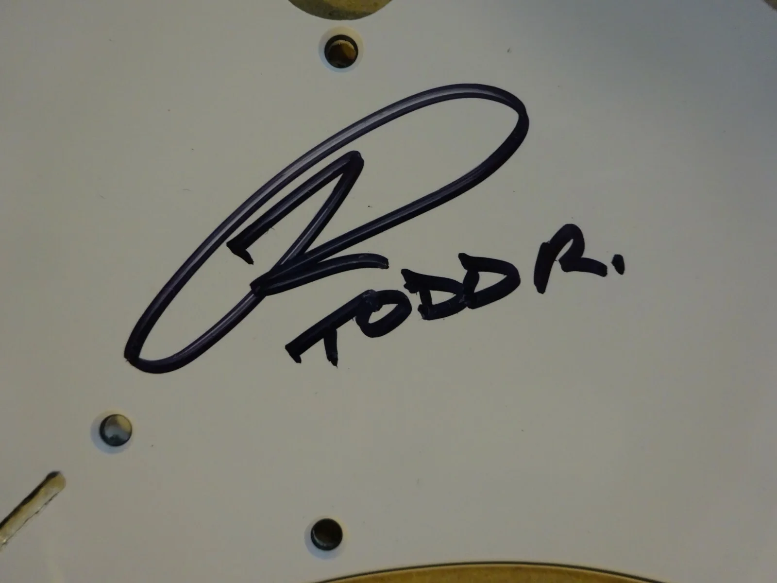 Signed TODD RUNDGREN Autographed Guitar Pick Guard BECKETT BAS COA, image 5