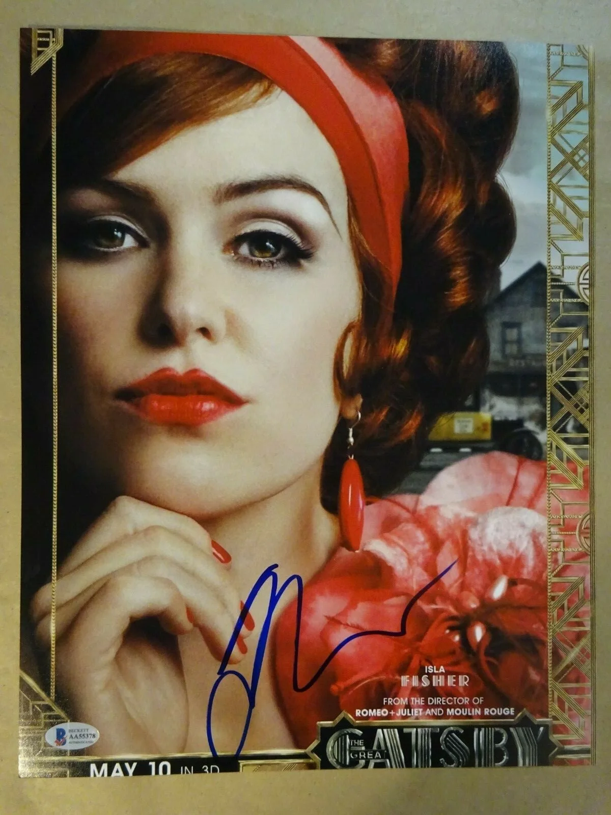 Isla Fisher — Signed ISLA FISHER Autographed The Great Gatsby 11X14 Photo BECKETT BAS COA, изображение 2